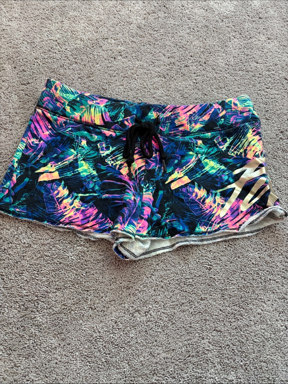 Victoria’s Secret pink Women's Neon Tropical Print Lounge Shorts - Multicolor